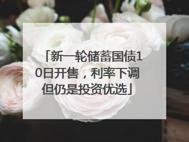 新一轮储蓄国债10日开售，利率下调但仍是投资优选