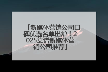 新媒体营销公司口碑优选名单出炉！2025靠谱新媒体营销公司推荐