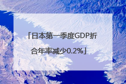 日本第一季度GDP折合年率减少0.2%