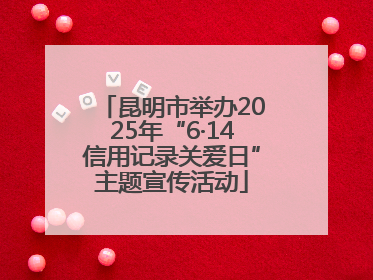 昆明市举办2025年“6·14信用记录关爱日”主题宣传活动