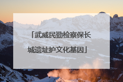 武威民勤检察保长城遗址护文化基因