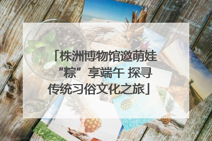 株洲博物馆邀萌娃“粽”享端午 探寻传统习俗文化之旅