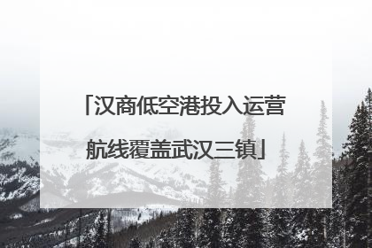 汉商低空港投入运营 航线覆盖武汉三镇