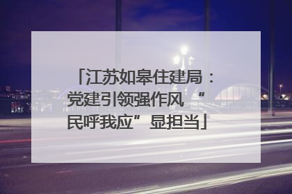 江苏如皋住建局：党建引领强作风 “民呼我应”显担当
