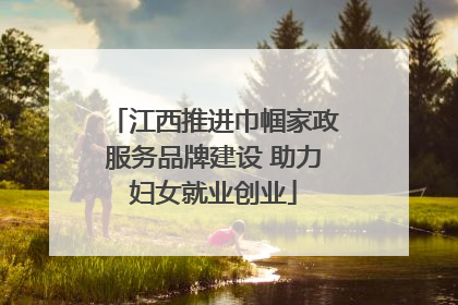 江西推进巾帼家政服务品牌建设 助力妇女就业创业