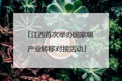 江西首次举办国家级产业转移对接活动