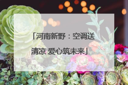 河南新野：空调送清凉 爱心筑未来