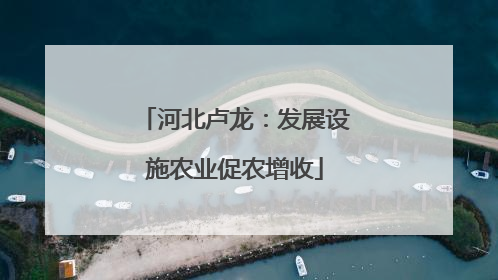 河北卢龙：发展设施农业促农增收