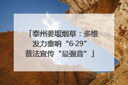 泰州姜堰烟草：多维发力奏响“6·29”普法宣传“最强音”