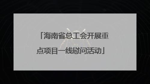 海南省总工会开展重点项目一线慰问活动
