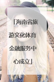 海南省旅游文化体育金融服务中心成立