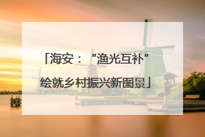 海安：“渔光互补” 绘就乡村振兴新图景