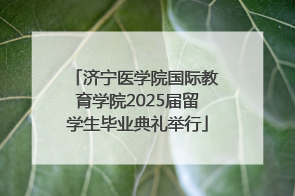 济宁医学院国际教育学院2025届留学生毕业典礼举行
