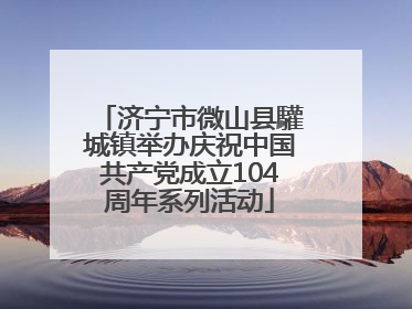 济宁市微山县驩城镇举办庆祝中国共产党成立104周年系列活动