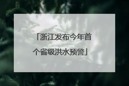 浙江发布今年首个省级洪水预警