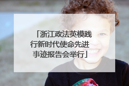 浙江政法英模践行新时代使命先进事迹报告会举行