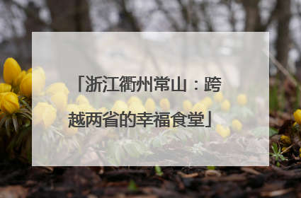 浙江衢州常山：跨越两省的幸福食堂