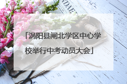 涡阳县闸北学区中心学校举行中考动员大会