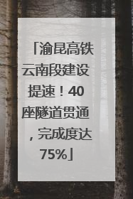 渝昆高铁云南段建设提速！40座隧道贯通，完成度达75%