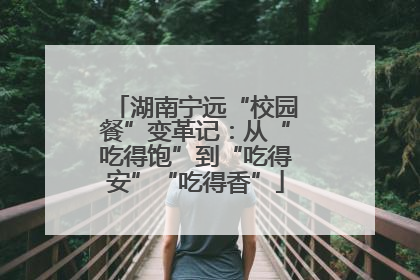 湖南宁远“校园餐”变革记：从“吃得饱”到“吃得安”“吃得香”