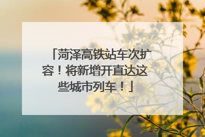 菏泽高铁站车次扩容！将新增开直达这些城市列车！