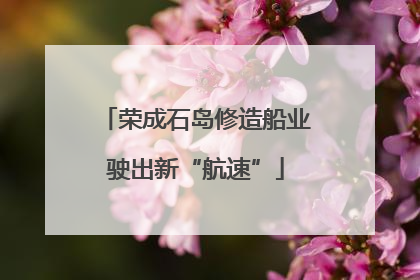 荣成石岛修造船业驶出新“航速”