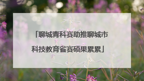 聊城青科赛助推聊城市科技教育省赛硕果累累