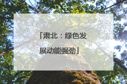 肃北：绿色发展动能强劲