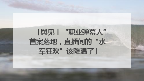 舆见丨“职业弹幕人”首案落地，直播间的“水军狂欢”该降温了