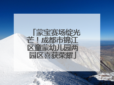 蒙宝赛场绽光芒！成都市锦江区童蒙幼儿园两园区喜获荣耀