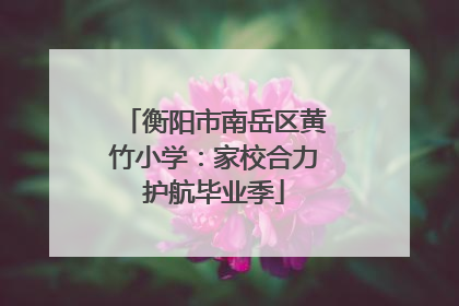 衡阳市南岳区黄竹小学：家校合力护航毕业季