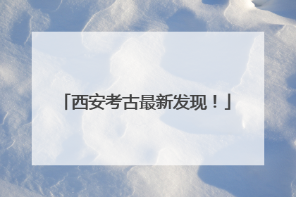西安考古最新发现！