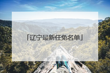 辽宁最新任免名单