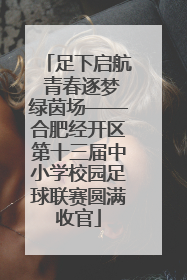 足下启航 青春逐梦绿茵场——合肥经开区第十三届中小学校园足球联赛圆满收官