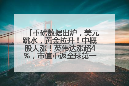 重磅数据出炉，美元跳水，黄金拉升！中概股大涨！英伟达涨超4%，市值重返全球第一！黄仁勋计划出售至多600万股股票