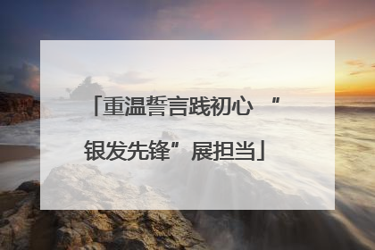 重温誓言践初心 “银发先锋”展担当