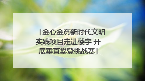金心金意新时代文明实践项目走进楼宇 开展垂直攀登挑战赛