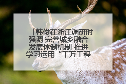 韩俊在浙江调研时强调 完善城乡融合发展体制机制 推进学习运用“千万工程”经验走深走实