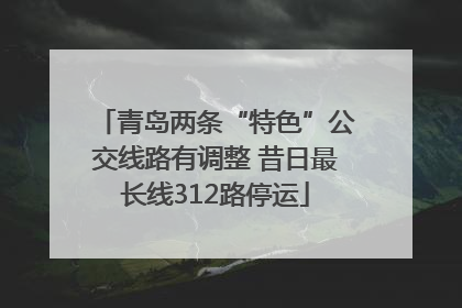 青岛两条“特色”公交线路有调整 昔日最长线312路停运