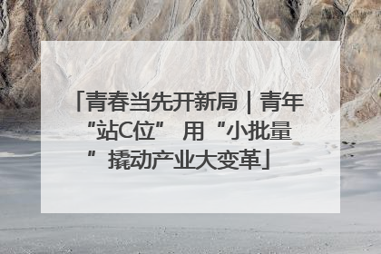 青春当先开新局｜青年“站C位” 用“小批量”撬动产业大变革