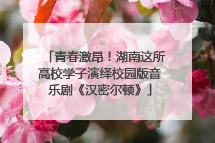 青春激昂！湖南这所高校学子演绎校园版音乐剧《汉密尔顿》