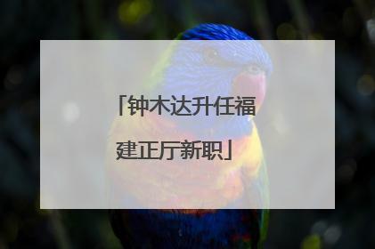 钟木达升任福建正厅新职