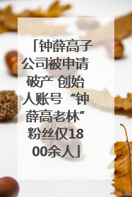 钟薛高子公司被申请破产 创始人账号“钟薛高老林”粉丝仅1800余人