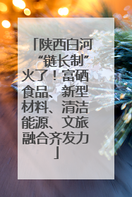 陕西白河“链长制”火了！富硒食品、新型材料、清洁能源、文旅融合齐发力