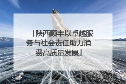 陕西顺丰以卓越服务与社会责任助力消费高质量发展