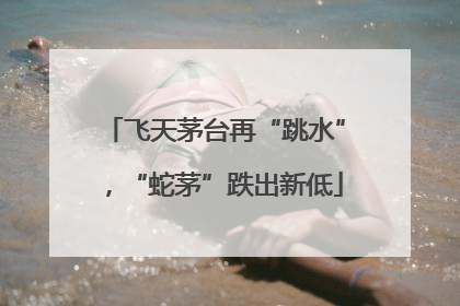 飞天茅台再“跳水”，“蛇茅”跌出新低