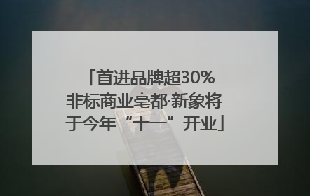 首进品牌超30% 非标商业亳都·新象将于今年“十一”开业