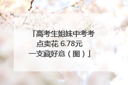 高考生姐妹中考考点卖花 6.78元一支藏好意（图）