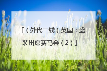 （外代二线）英国：盛装出席赛马会（2）