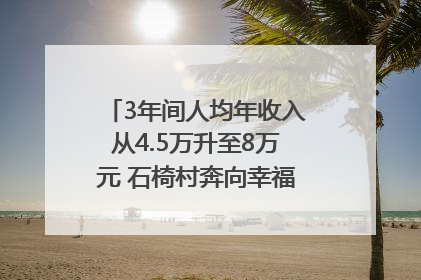 3年间人均年收入从4.5万升至8万元 石椅村奔向幸福好样子｜牵挂的村